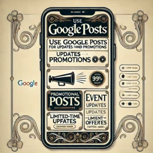 Use Google Posts for Updates and Promotions attract more visitors to google business profile